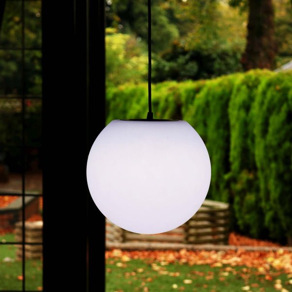 Hanging Sphere Pendant Light 25cm Modern Ceiling Lamp White E27