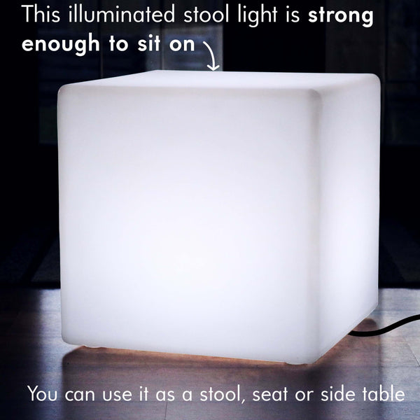 60cm Mood Cube Table Light Mains Powered - Colour Changing