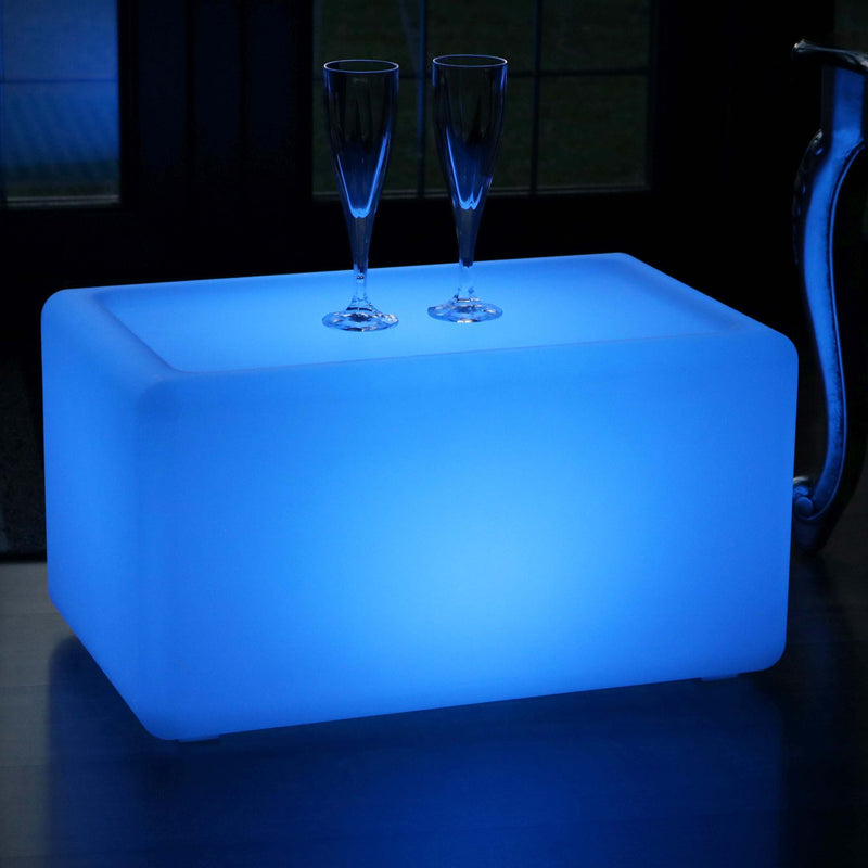 Illuminated LED Bench, Cordless Colour Changing Floor Lamp, 55cm Long
