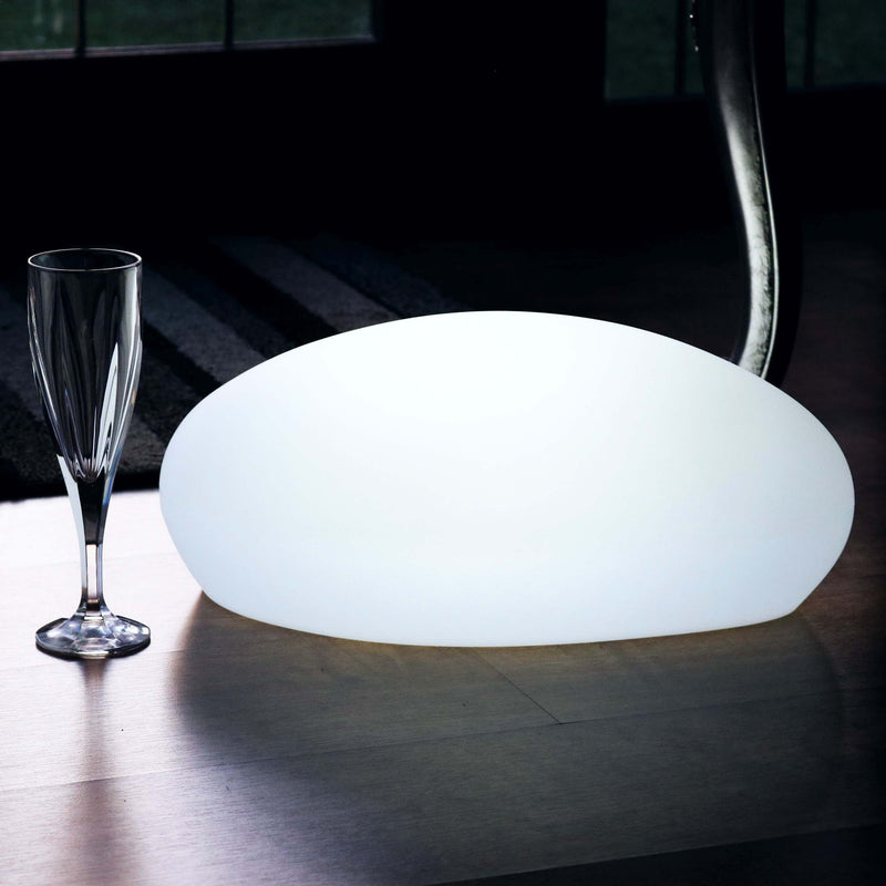 Decorative Colour Changing LED Table Lamp, Rechargeable, Pebble Stone