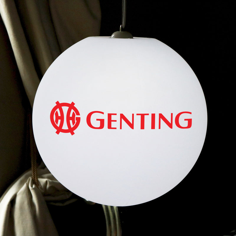 Personalised LED Ceiling Pendant Light, Customised Logo E27 Hanging Lamp, 50cm Sphere
