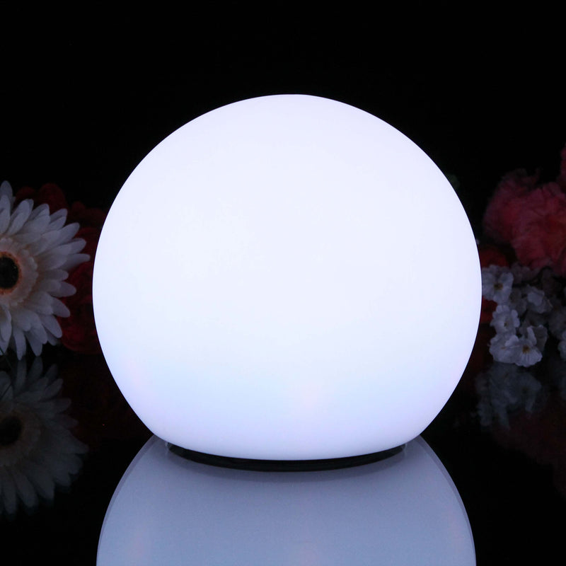 25cm Floating LED Globe Lamp, Cordless Waterproof RGB Sphere (IP67)