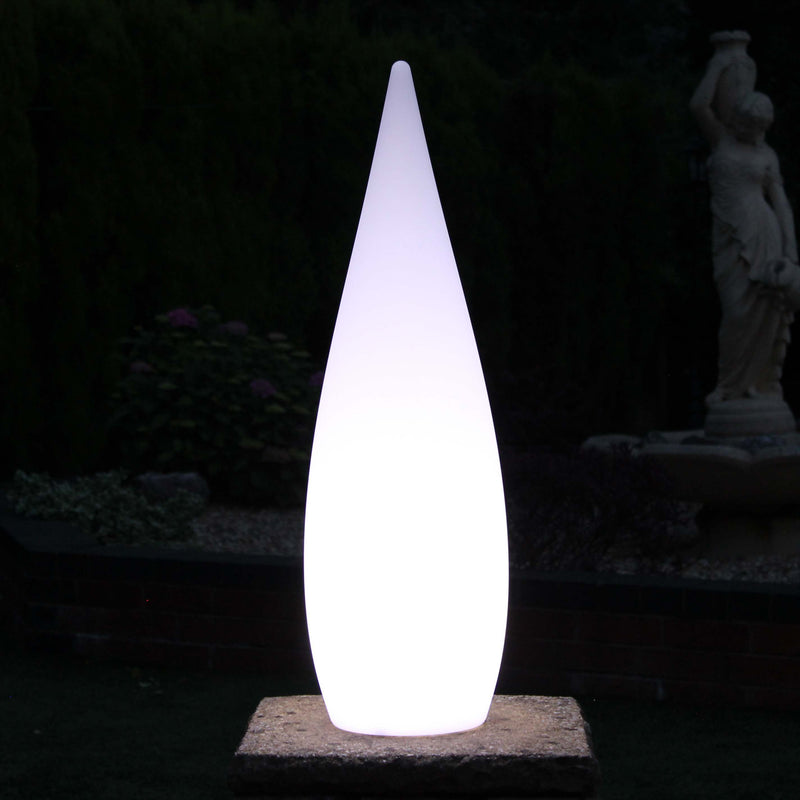 Waterdrop lamp glowing white