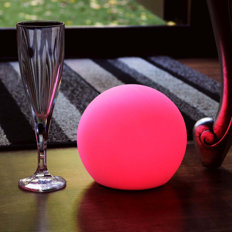 15cm LED Bedside Sphere Lamp, Cordless RGB Ball Mood Light + Remote