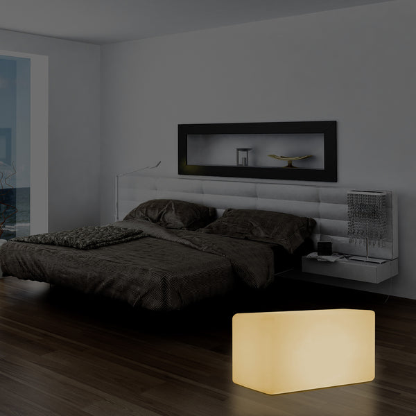Illuminated LED Bench Seat Stool Light Warm White E27 Floor Lamp