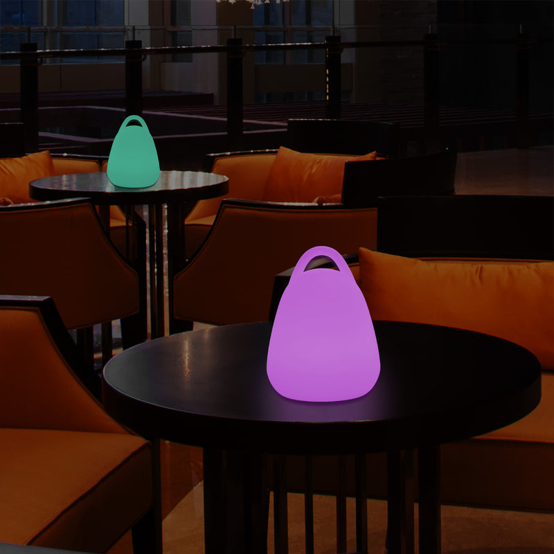 Dimmable Multi Colour LED Lantern Table Lamp, RGB Mood Lighting with Remote Control