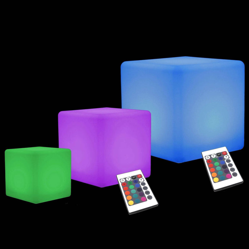 LED Mood Cube Lamps Colour Changing Lights, Set of 3