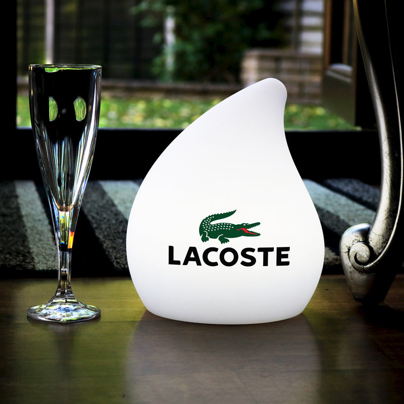 Personalised Designer LED Table Lamp with Logo, Customised Branded Display Sign Light