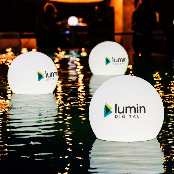 Personalised Branded Multicolour LED Floating Light for Pool Pond, Backlit Display Sign