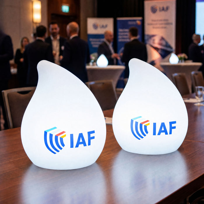 Custom Branded Centrepiece with Logo, Bespoke Display Light Box Sign for Corporate Dinner, Conference, Brand Activation