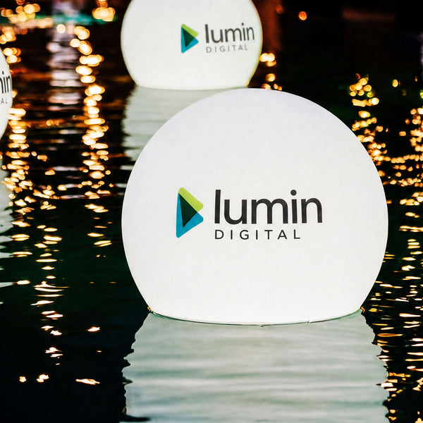 Customised Floating Pool Light, Personalised Outdoor Pond Lamp with Logo