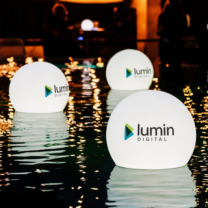 Personalised Branded Multicolour LED Floating Light for Pool Pond, Backlit Display Sign