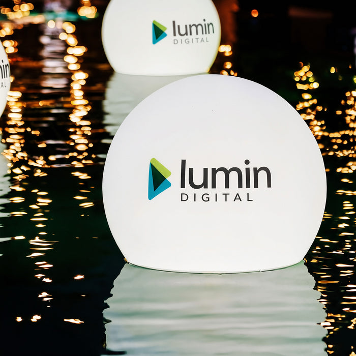 Customised Floating Pool Light, Personalised Outdoor Pond Lamp with Logo