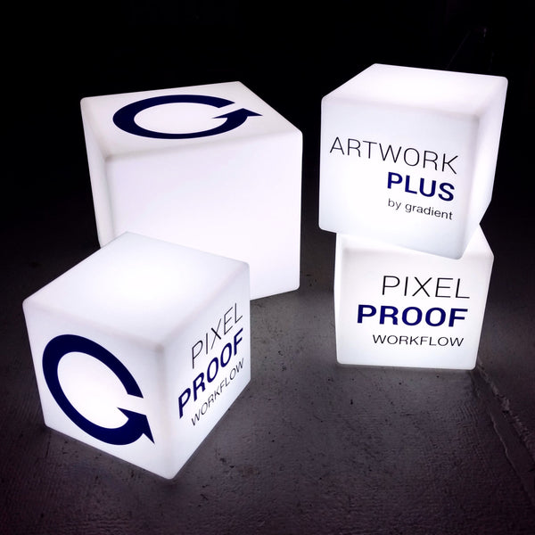 Personalised Branded LED Block Table Lamp, Illuminated Backlit Cube Light Box