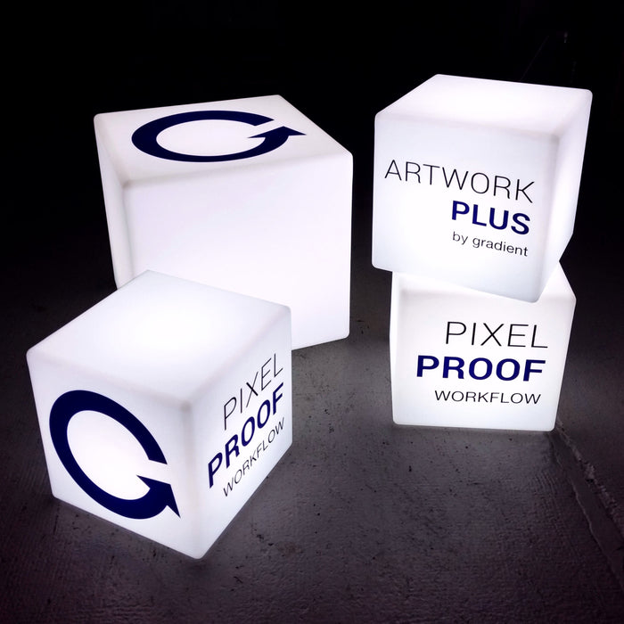 Personalised Branded LED Block Table Lamp, Illuminated Backlit Cube Light Box