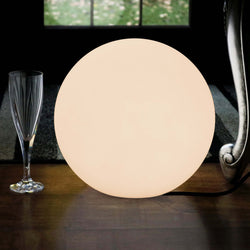 Decorative Table Lamp, 30cm LED Orb (Warm White E27 Bulb Installed)