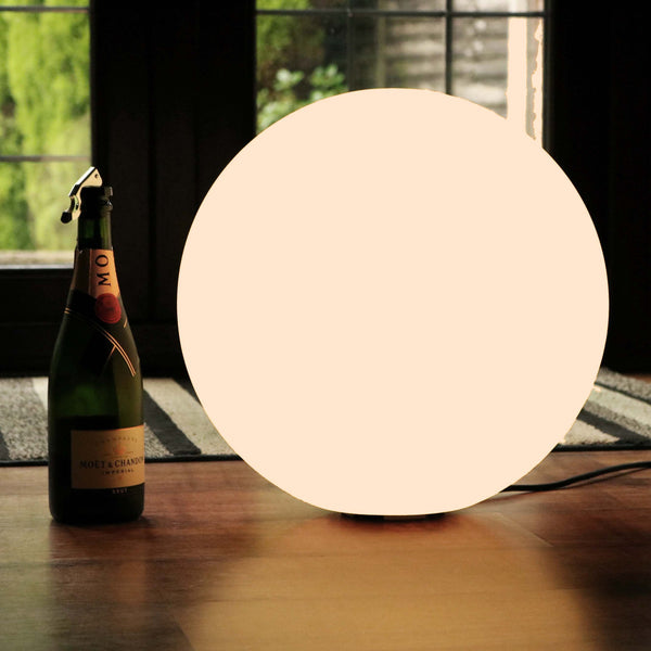 40cm LED Ball Floor Lamp for Living Room, Modern, Warm White E27 Bulb