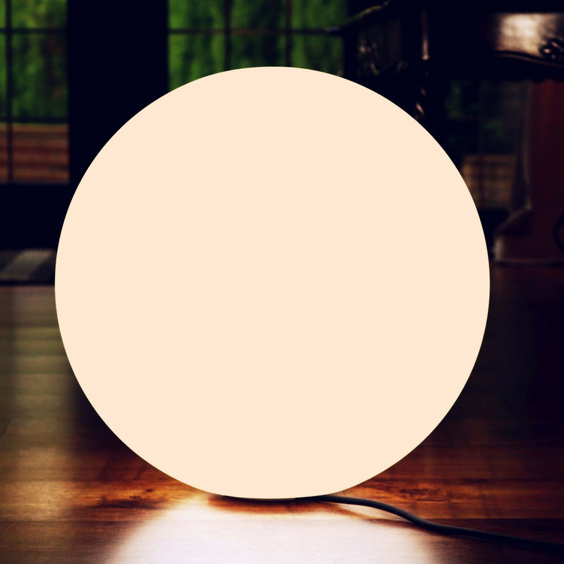 60cm LED Orb Floor Lamp Warm White Dimmable Mains Powered Light