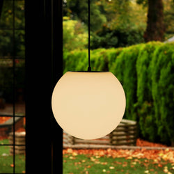 15cm Ceiling Ball Light, Mains Powered Hanging Sphere Pendant - Warm White