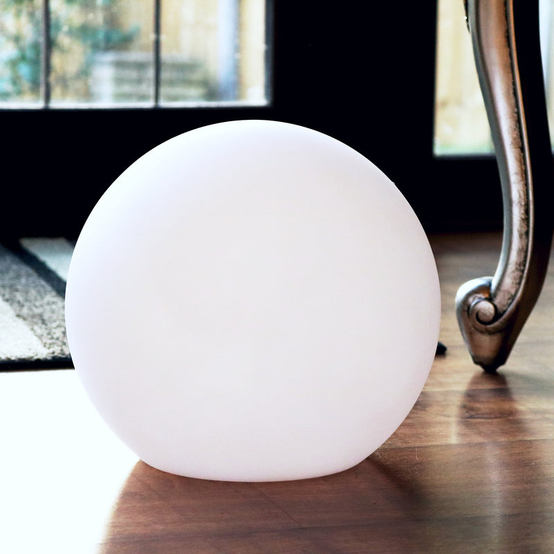 25cm Ball Sphere Shell Lampshade, Semi Transparent PE Plastic, Table Orb Globe, 250mm Dia.