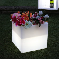 Outdoor Mains Powered LED RGB Flower Vase Plant Pot for Garden, Patio, Terrace, Balcony