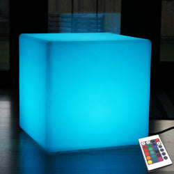 50cm Mood Cube LED Mains Powered Stool - Colour Changing