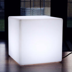 50cm LED Cube Lamp Mood Floor Lighting Mains Powered - White