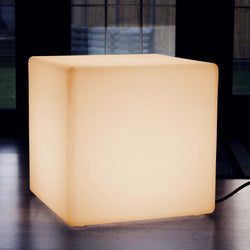 50cm Light Up Cube LED Floor Lamp Mains Powered Warm White