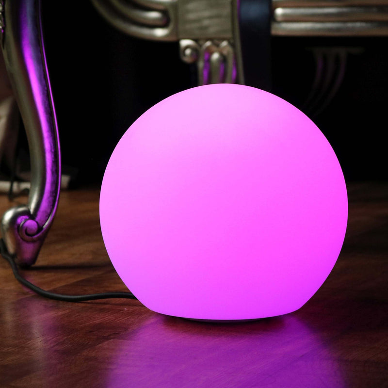 Table Lamp with Remote, 25cm Colour Changing Dimmable LED Sphere Light