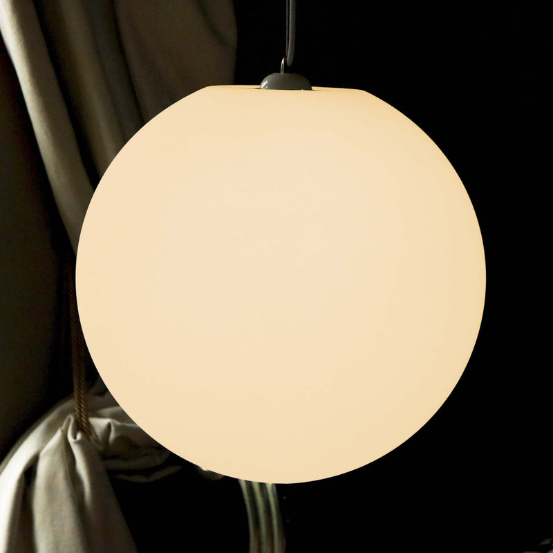 Sphere Pendant Light, 40cm LED Ball Hanging Lamp + Warm White E27 Bulb