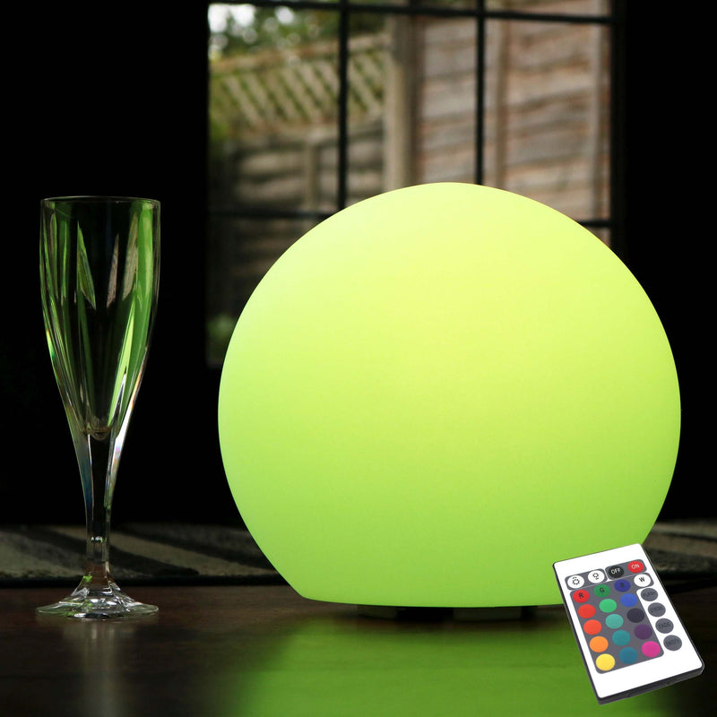 Table Lamp with Remote, 25cm Colour Changing Dimmable LED Sphere Light