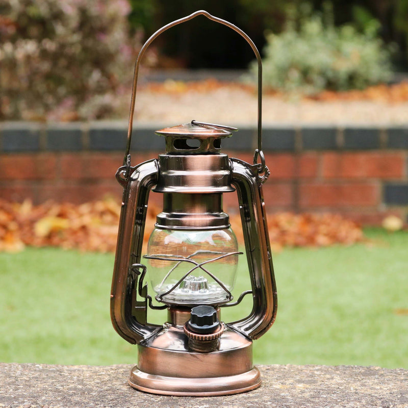 LED Hurricane Lamp, 19cm Dimmable Battery Hanging Storm Lantern