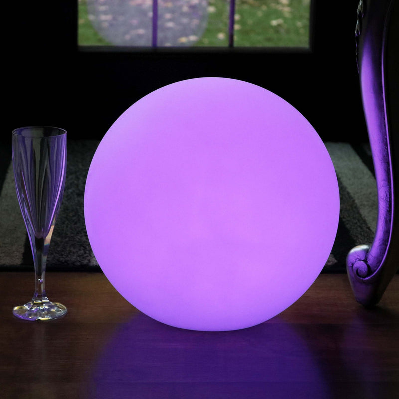 30cm Modern Globe Light, Colour Changing Rechargeable Ball Table Lamp