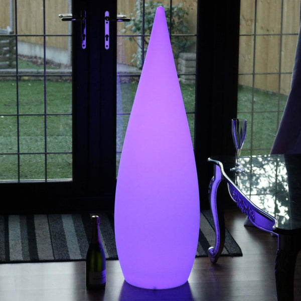 Large Decorative LED Floor Lamp, Cordless, Colour Changing, 120cm Tall