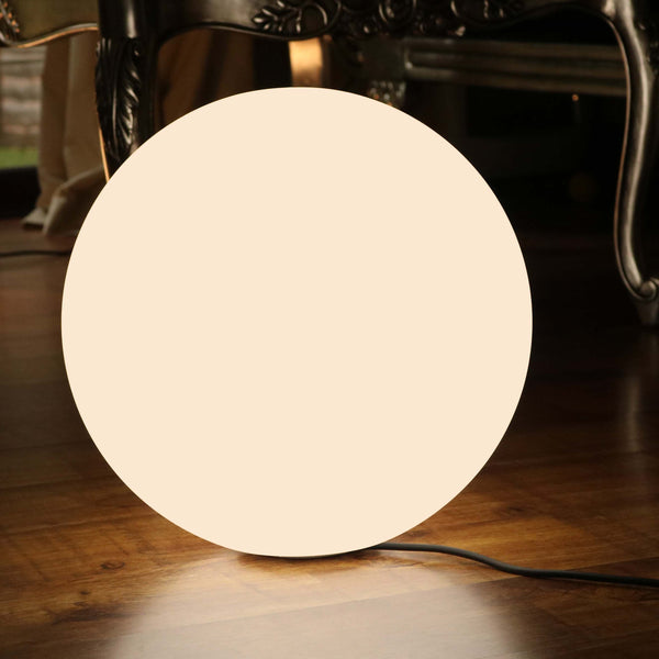 Decorative Table Lamp, 30cm LED Orb (Warm White E27 Bulb Installed)