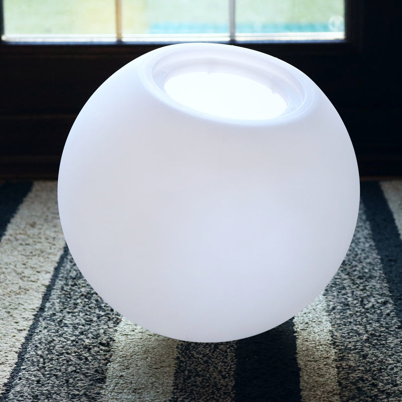 25cm Ball Sphere Shell Lampshade, Semi Transparent PE Plastic, Table Orb Globe, 250mm Dia.