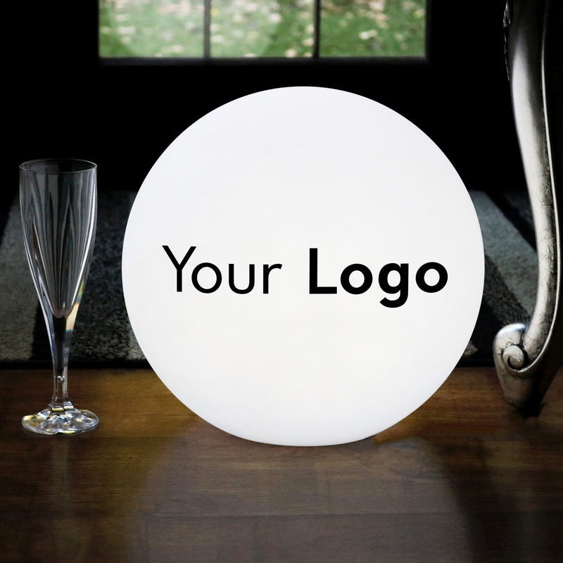 Branded LED Table Lamp, Personalised Multicolour RGB Wireless Circular Light Box Sign