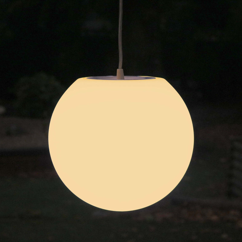 20cm Hanging Sphere Light Mains Powered Ball Lamp - Warm White