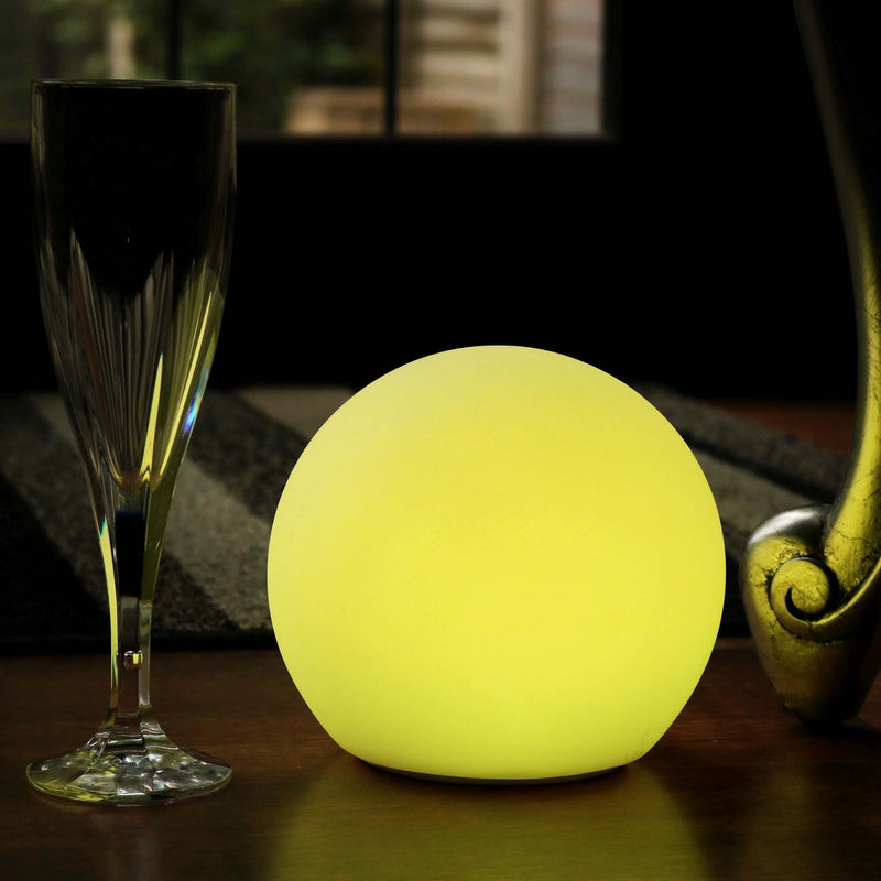 15cm LED Bedside Sphere Lamp, Cordless RGB Ball Mood Light + Remote