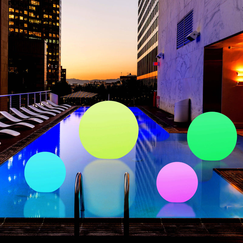 20cm LED Floating Sphere Mood Light, Waterproof Rechargeable RGB Orb
