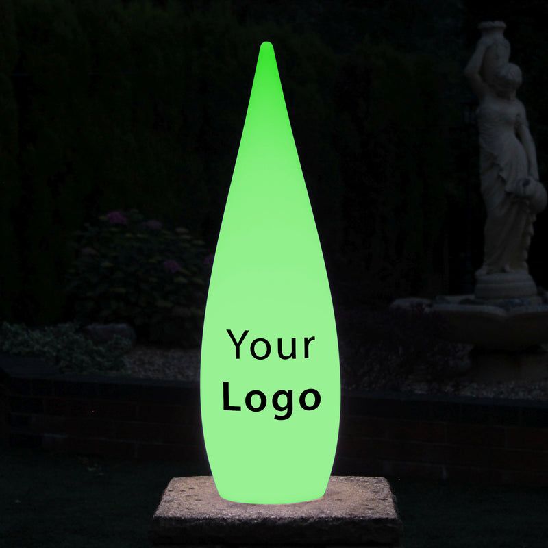 Custom Branded LED Waterdrop Light Box with Logo, Unique Free Standing Display Sign for Business Event, Tradeshow, Expo