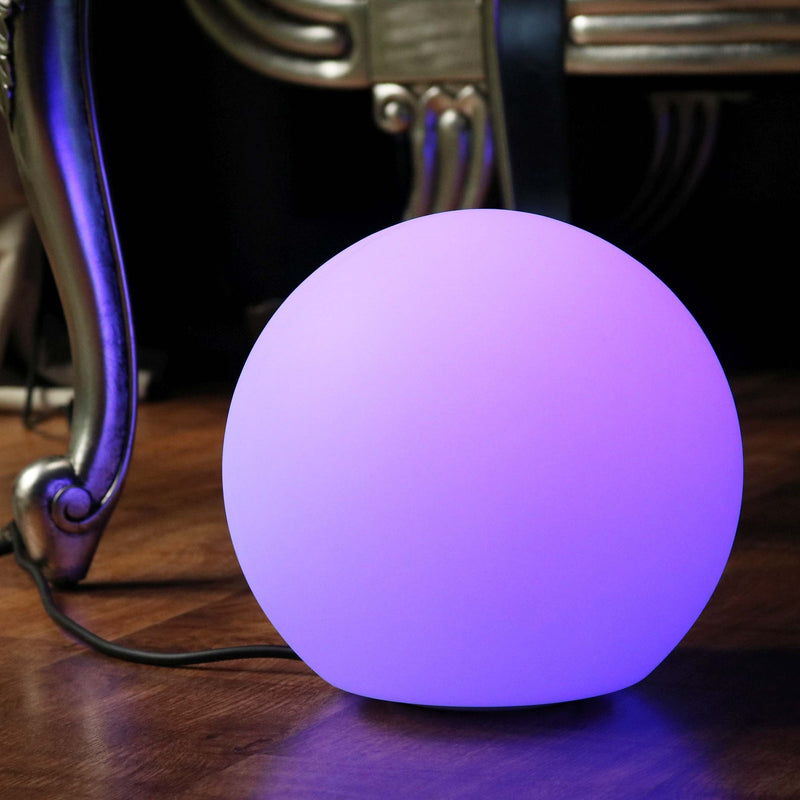 Table Lamp with Remote, 25cm Colour Changing Dimmable LED Sphere Light