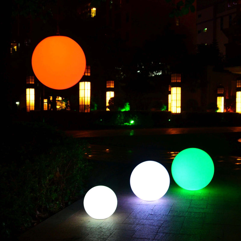 40cm Floating LED Globe Light, Rechargeable Waterproof RGB Ball Lamp
