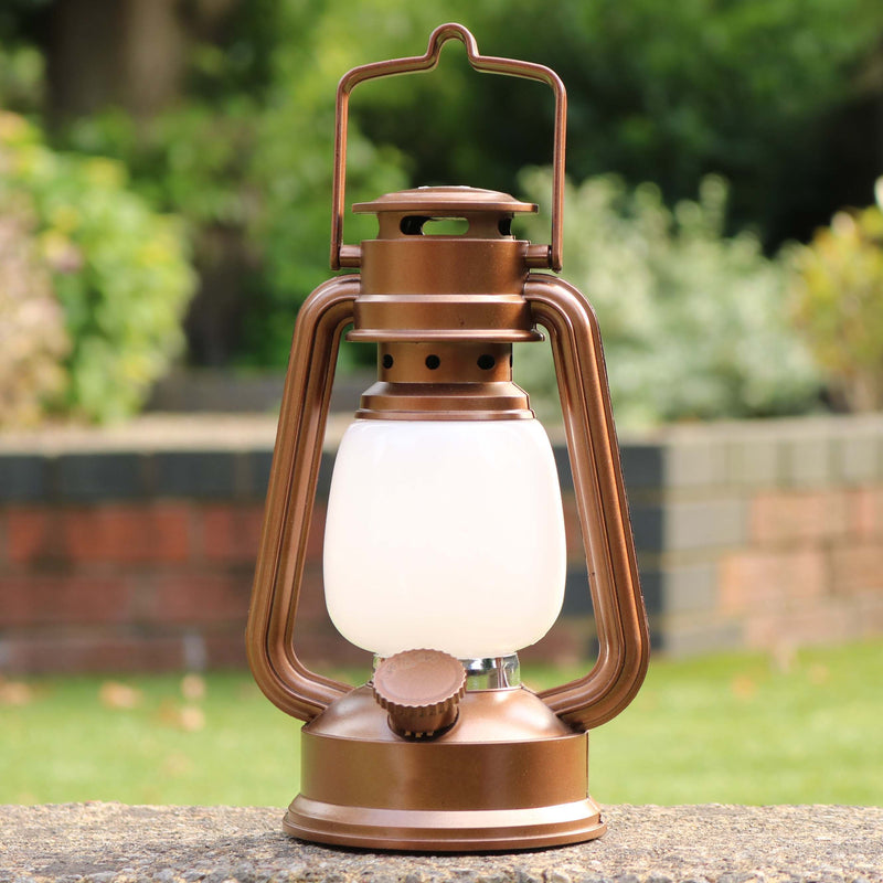 LED Hurricane Lamp, 19cm Dimmable Battery Hanging Storm Lantern