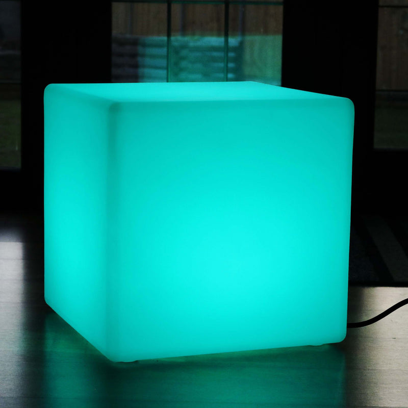 50cm Mood Cube LED Mains Powered Stool - Colour Changing