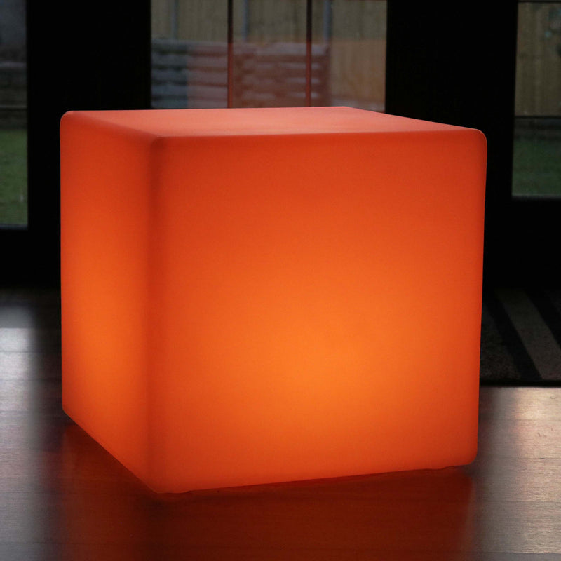 Large Garden Cube Mood Table, 60cm Waterproof Outdoor Light