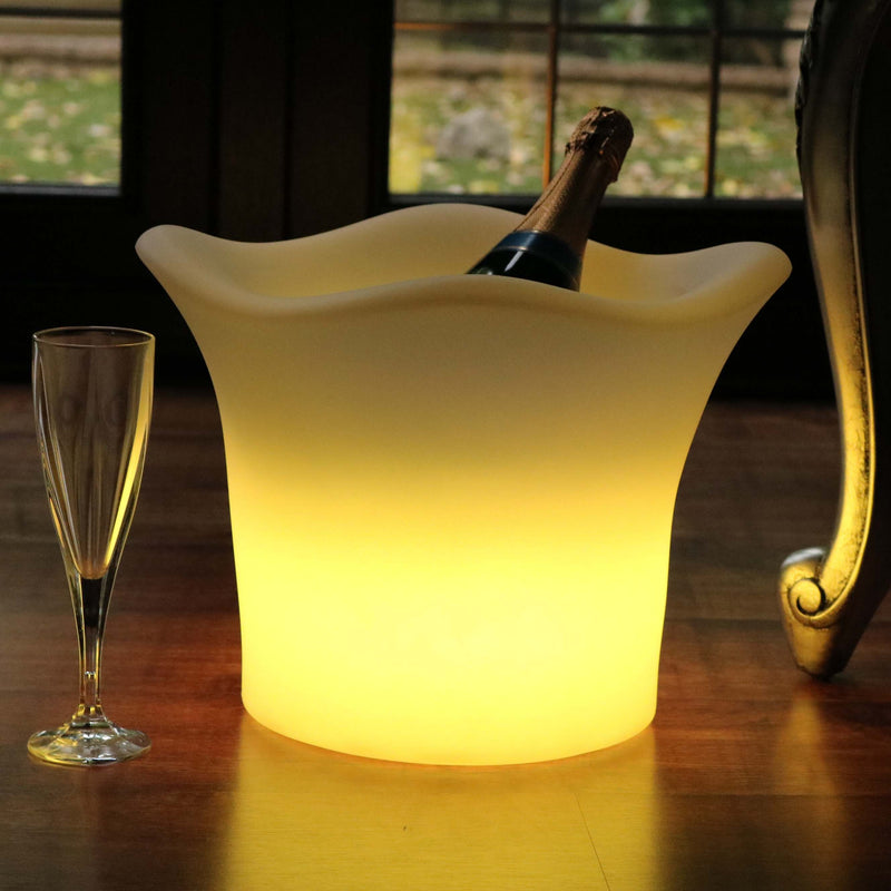 LED Ice Bucket, Rechargeable Light Up Champagne Wine Drinks Cooler