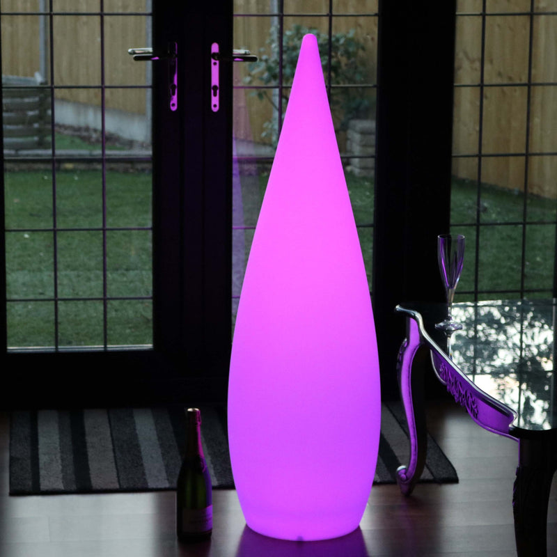 Large Decorative LED Floor Lamp, Cordless, Colour Changing, 120cm Tall