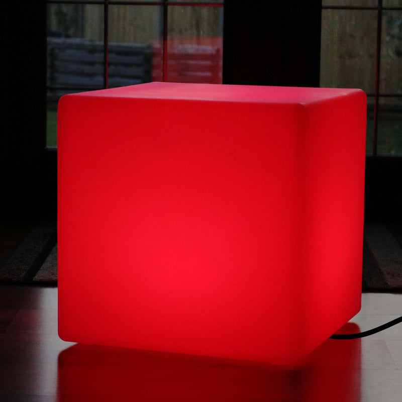 50cm Mood Cube LED Mains Powered Stool - Colour Changing