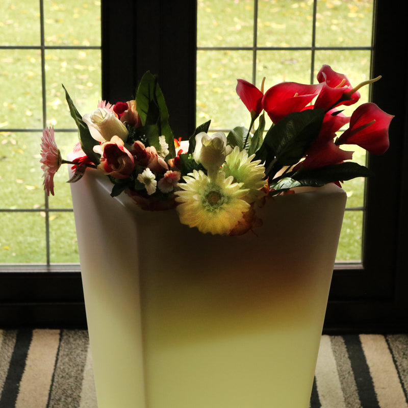 Tall LED Floor Vase, 75cm Illuminated Plant Flower Pot, Multicolour RGB Floor Lamp
